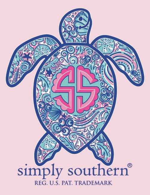Simply Southern Preppy Save The Turtles Beach Turtle T-Shirt Youth Small / Ice
