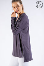 Load image into Gallery viewer, PLUS SIZE BASIC LONG SLEEVE TOP WITH POCKET BY RAE MODE