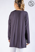 Load image into Gallery viewer, PLUS SIZE BASIC LONG SLEEVE TOP WITH POCKET BY RAE MODE