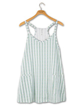 Load image into Gallery viewer, Simply Southern Tara-Romper Dress--Robin's Egg Stripe