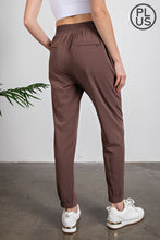 Load image into Gallery viewer, PLUS SIZE CRINKLE WOVEN STRAIGHT JOGGER BY RAE MODE