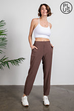 Load image into Gallery viewer, PLUS SIZE CRINKLE WOVEN STRAIGHT JOGGER BY RAE MODE