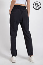 Load image into Gallery viewer, PLUS SIZE CRINKLE WOVEN STRAIGHT JOGGER BY RAE MODE