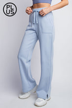 Load image into Gallery viewer, FLEECE FRENCH TERRY STRAIGHT LEG PANTS BY RAE MODE--Plus and Regular