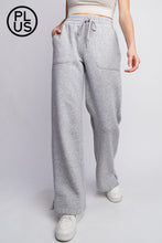 Load image into Gallery viewer, FLEECE FRENCH TERRY STRAIGHT LEG PANTS BY RAE MODE--Plus and Regular