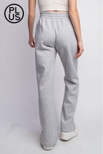 Load image into Gallery viewer, FLEECE FRENCH TERRY STRAIGHT LEG PANTS BY RAE MODE--Plus and Regular
