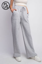 Load image into Gallery viewer, FLEECE FRENCH TERRY STRAIGHT LEG PANTS BY RAE MODE--Plus and Regular