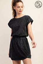 Load image into Gallery viewer, PLUS SIZE COTTON POLY MINI DRESS BY RAE MODE