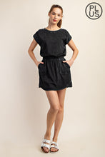 Load image into Gallery viewer, PLUS SIZE COTTON POLY MINI DRESS BY RAE MODE