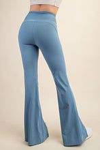 Load image into Gallery viewer, BUTTER HIGH WAIST FULL LENGTH FLARED LEGGINGS WITH FRONT SLIT BY RAE MODE