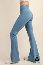 Load image into Gallery viewer, BUTTER HIGH WAIST FULL LENGTH FLARED LEGGINGS WITH FRONT SLIT BY RAE MODE