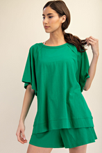 Load image into Gallery viewer, Rae Mode Slub Knit Short Sleeve Top--Kelly Green