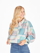 Load image into Gallery viewer, Simply Southern Quilt Patch Luxe Polo Pullover