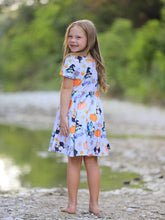 Load image into Gallery viewer, Halloween Cartoon Girls Pumpkin Print Milk Silk Dress