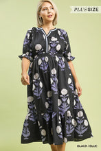 Load image into Gallery viewer, Umgee -Plus Floral Smocked Midi Dress