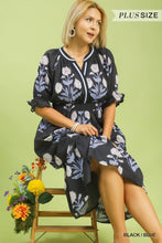 Load image into Gallery viewer, Umgee -Plus Floral Smocked Midi Dress