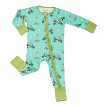 Load image into Gallery viewer, Golf A Round Baby Bamboo Pajamas, 2 Way Zipper Baby Romper