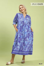 Load image into Gallery viewer, Umgee Leaf Inspired Plus Tiered Midi Dress