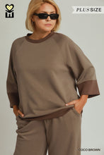 Load image into Gallery viewer, UMGEE Cloud Knit Modal Crewneck Top--Coco Brown--Regular an Plus Sizes