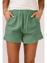 Load image into Gallery viewer, Ruffle Pocketed High Waist Shorts