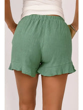Load image into Gallery viewer, Ruffle Pocketed High Waist Shorts