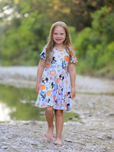 Load image into Gallery viewer, Fall Cartoon Girls Pumpkin Print Milk Silk Dress
