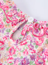 Load image into Gallery viewer, Easter Colorful Floral Bunny Embroidery Bow Ruffle Girl Dress