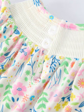 Load image into Gallery viewer, Easter Bunny Embroidered Pom-Pom Short-Sleeved Girls Romper