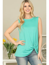 Load image into Gallery viewer, SOLID Sleeveless Front Twist Top