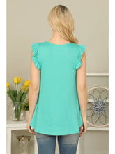 Load image into Gallery viewer, SOLID Ruffle Sleeve Top