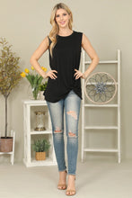 Load image into Gallery viewer, SOLID Sleeveless Front Twist Top