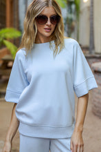Load image into Gallery viewer, Frost Blue-Scuba-Short Sleeve Rae Mode Top