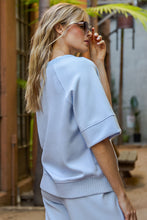 Load image into Gallery viewer, Frost Blue-Scuba-Short Sleeve Rae Mode Top