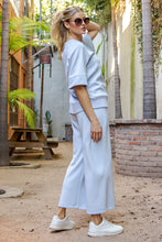 Load image into Gallery viewer, Frost Blue-Cropped Wide Leg Rae Mode Scuba Pant