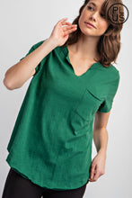 Load image into Gallery viewer, PLUS SIZE COTTON SLUB SHORT SLEEVE OVERSIZED TOP BY RAE MODE