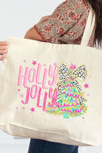Load image into Gallery viewer, Canvas Christmas Totes