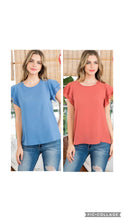 Load image into Gallery viewer, PLUS Size Layered Ruffle Sleeve Round Neck