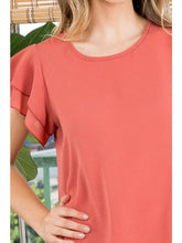 Load image into Gallery viewer, PLUS Size Layered Ruffle Sleeve Round Neck