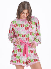 Load image into Gallery viewer, Simply Southern Ruffle Pajama/Lounge Set--Dots/Bows
