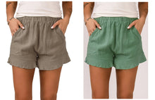 Load image into Gallery viewer, Ruffle Pocketed High Waist Shorts