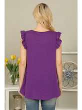 Load image into Gallery viewer, SOLID Ruffle Sleeve Top