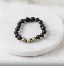 Load image into Gallery viewer, Kids | Dalmatian Jasper + Raw Cherry Amber Bracelet - 5-6inch