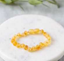Load image into Gallery viewer, Kids | Raw Honey Baltic Amber Bracelet - 5-6inch