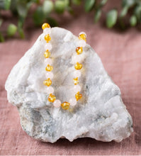 Load image into Gallery viewer, Kids | Rose Quartz + Honey Amber Necklace - 14-15 inch