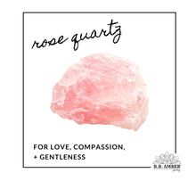 Load image into Gallery viewer, Kids | Rose Quartz + Raw Cognac Amber Necklace - 14-15 inch