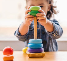 Load image into Gallery viewer, Melissa & Doug Rainbow Stacker Wooden Ring Educational Toy
