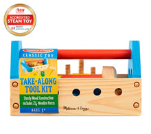 Load image into Gallery viewer, Melissa & Doug Wooden Take-Along Tool Kit