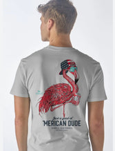 Load image into Gallery viewer, Simply Southern Short Sleeve - Merican Dude - Flamingo - Fog