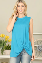 Load image into Gallery viewer, SOLID Sleeveless Front Twist Top