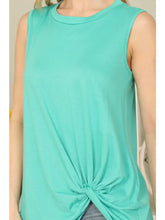 Load image into Gallery viewer, SOLID Sleeveless Front Twist Top